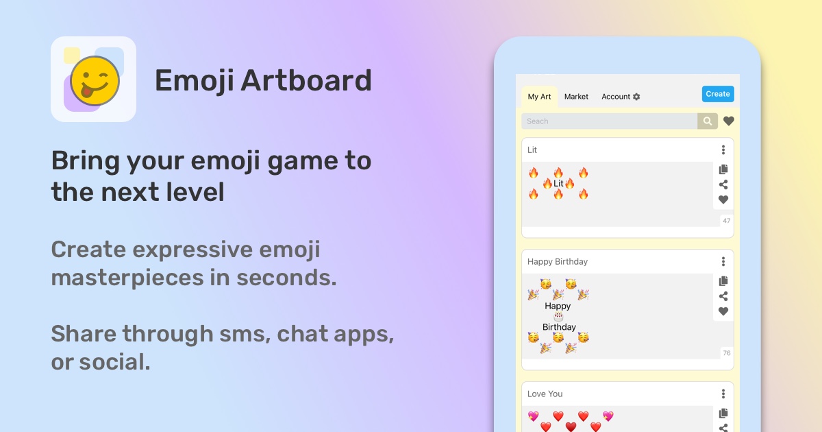 Emoji Artboard - Emoji Art Creator